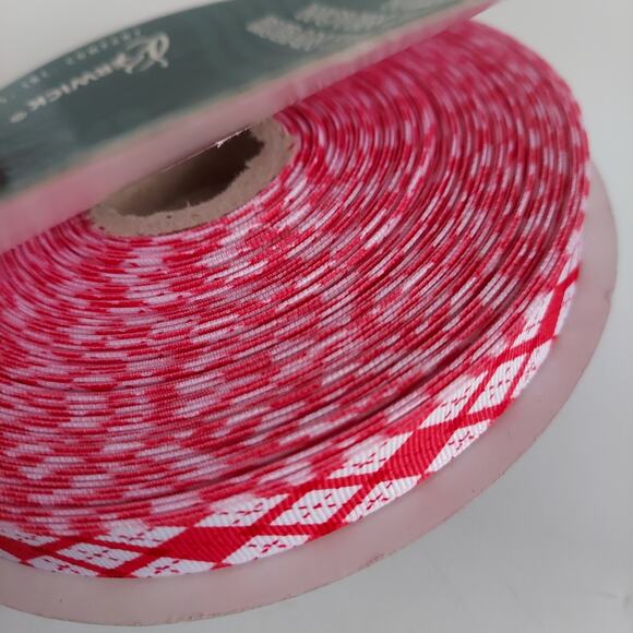 30+ Yards Variety Lot Wire Edged Ribbon Red White Christmas Gift Crafts Candy - Picture 7 of 16